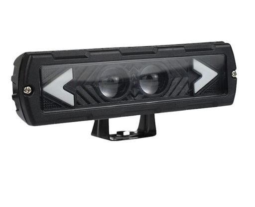 [RS-AUTO-21016W-Y] BARRA LED DOBLE LUPA LUZ BLANCA-AMARILLO CON FLECHAS FRONTALES