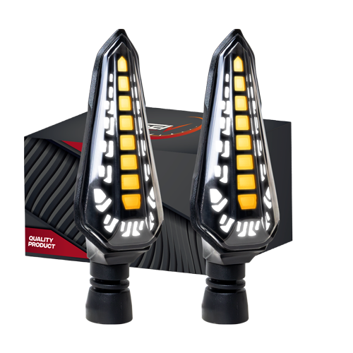 [RS-DIR-0062Y-W] DIRECCIONAL LED SECUENCIAL TIPO DAGA (AMARILLO-BLANCO)
