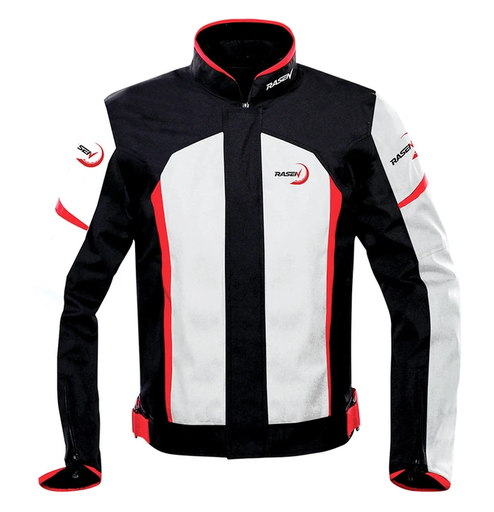 [RS-TRA-20011XXL]  CHAMARRA DEPORTIVA BICOLOR NEGRO CON GRIS (XXL)