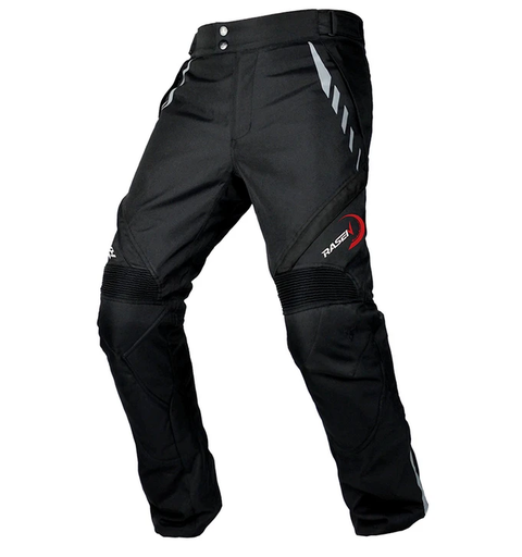[RS-TRA-20022XXXL]  PANTALON DEPORTIVO	 NEGRO CON PROTECCIONES Y REFLEJANTE	 (XXXL)			 