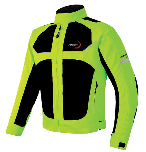 [RS-TRA-20041XL]  CHAMARRA DEPORTIVA VERDE FLOURECENTE CON CUADROS NEGROS (XL)			 