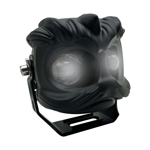 [RS-LED-13118Y-W] FARO AUXILIAR LED TIPO CABEZA DE LEON LUZ AMARILLO-BLANCO			 