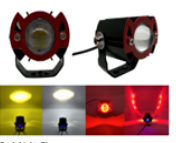 [RS-LED-13123Y-W-BU]  FARO AUXILIAR LED OJO DE DEMONIO CON RGB (AMARILLO- BLANCO-AZUL)			 