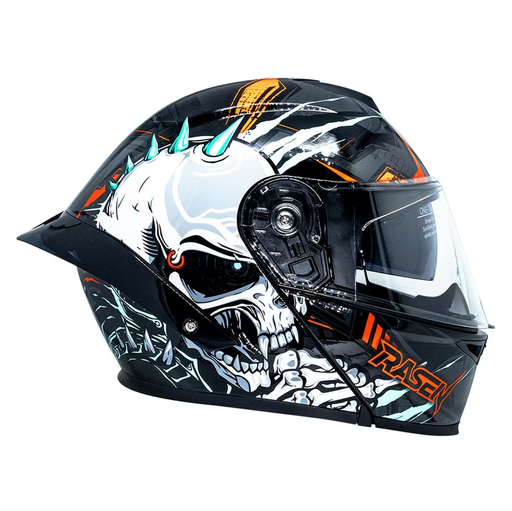 [CAS-ABA-30011M] CASCO DEPORTIVO NEGRO CON CRANEO GRIS (M)