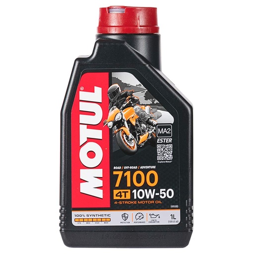 [6104-1091] ACEITE PARA MOTOR A GASOLINA 4 TIEMPOS MOTUL 7100 10W50 1L SINTETICO