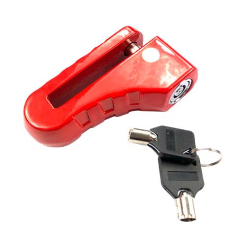 [5124-1028] CANDADO DISCO FRENO PROMOTO ACERO ROJO 10MM 
