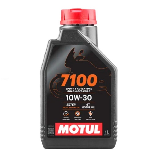[6104-1078] ACEITE PARA MOTOR A GASOLINA 4 TIEMPOS MOTUL 7100 10W30 1L SINTETICO