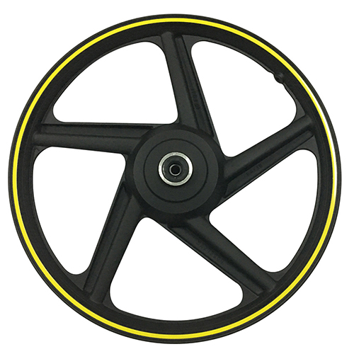 [43-5665-001] RIN DELANTERO NEGRO AMARILLO ITALIKA FT 150S (15-16), FT 150 TS (16-19) 18"